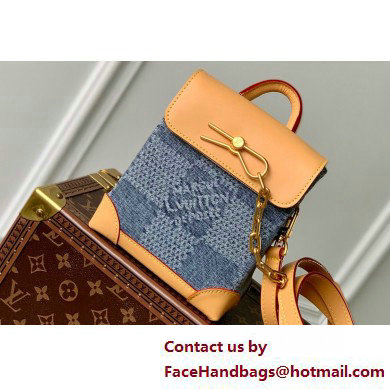 Louis Vuitton Damier Denim 3D canvas Nano Steamer Bag N40751 Blue 2025 - Click Image to Close