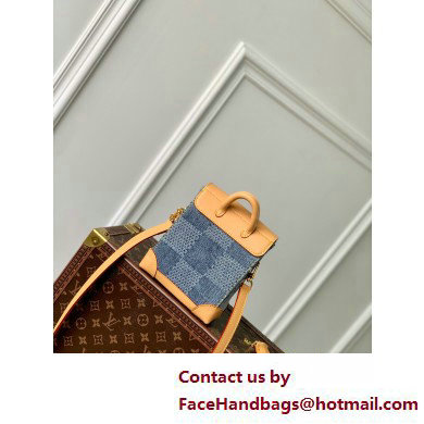 Louis Vuitton Damier Denim 3D canvas Nano Steamer Bag N40751 Blue 2025