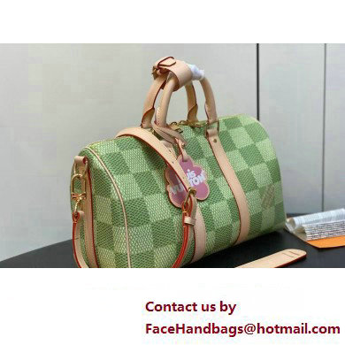 Louis Vuitton Damier Golf coated canvas Keepall Bandouliere 35 Bag N40671 Green 2025