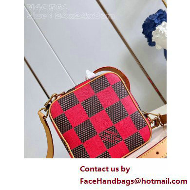 Louis Vuitton Damier Pop canvas Chess Messenger Bag N40561 Red 2025