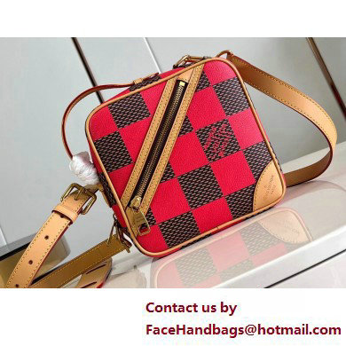 Louis Vuitton Damier Pop canvas Chess Messenger Bag N40561 Red 2025