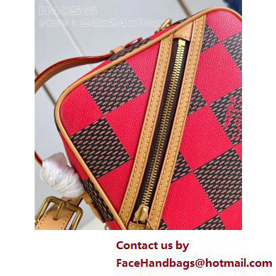 Louis Vuitton Damier Pop canvas Chess Messenger Bag N40561 Red 2025