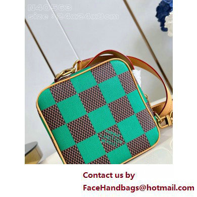 Louis Vuitton Damier Pop canvas Chess Messenger Bag N40563 Green 2025