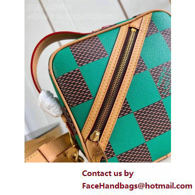 Louis Vuitton Damier Pop canvas Chess Messenger Bag N40563 Green 2025