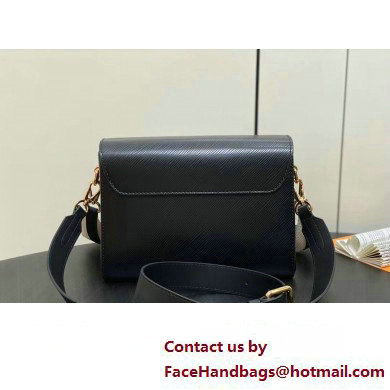 Louis Vuitton Epi leather Twist MM Bag M24765 Black with textile handle and Monogram Flowers 2025