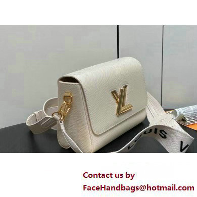 Louis Vuitton Epi leather Twist MM Bag M24765 Creamy with textile handle and Monogram Flowers 2025