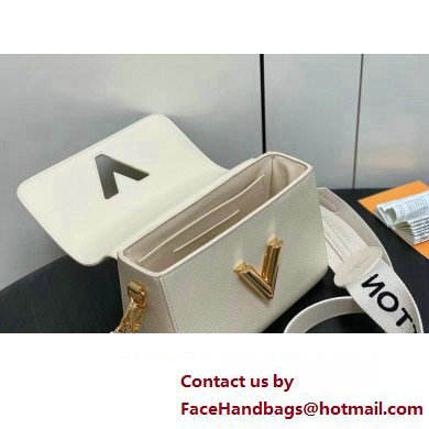 Louis Vuitton Epi leather Twist MM Bag M24765 Creamy with textile handle and Monogram Flowers 2025