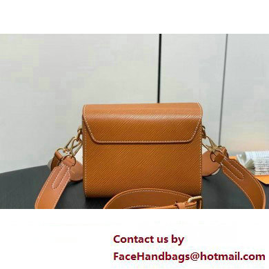 Louis Vuitton Epi leather Twist PM Bag M24758 Gold Brown with textile handle and Monogram Flowers 2025