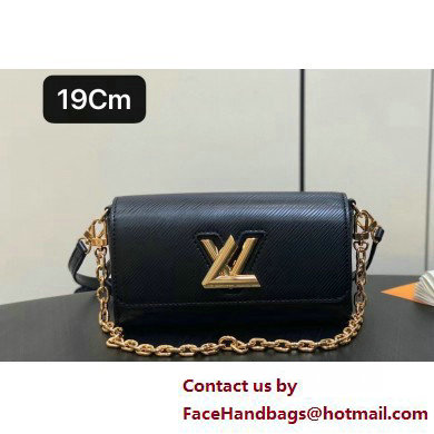 Louis Vuitton Epi leather Twist West Pochette Bag M83077 Black 2025