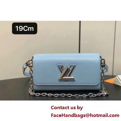 Louis Vuitton Epi leather Twist West Pochette Bag M83478 Ice Blue 2025