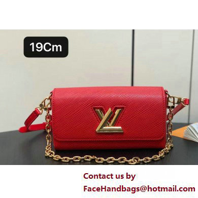 Louis Vuitton Epi leather Twist West Pochette Bag M83593 Red 2025 - Click Image to Close