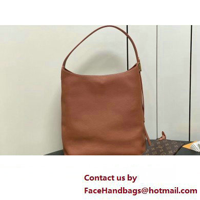 Louis Vuitton Grained calfskin Low Key Hobo MM Bag M24974 Cognac Brown 2025