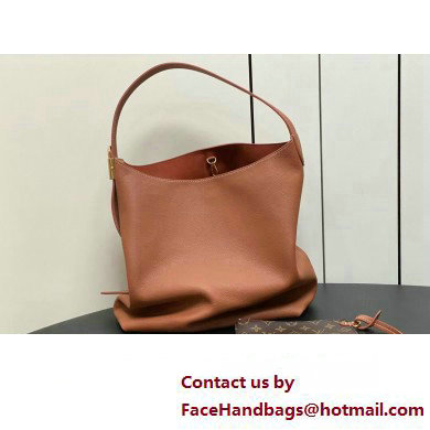 Louis Vuitton Grained calfskin Low Key Hobo MM Bag M24974 Cognac Brown 2025