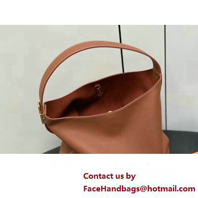 Louis Vuitton Grained calfskin Low Key Hobo MM Bag M24974 Cognac Brown 2025