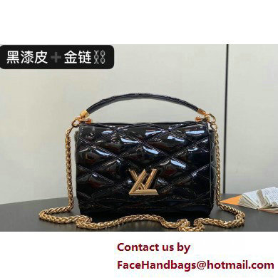 Louis Vuitton Lambskin GO-14 MM Bag M25046 Black/Gold 2025 - Click Image to Close