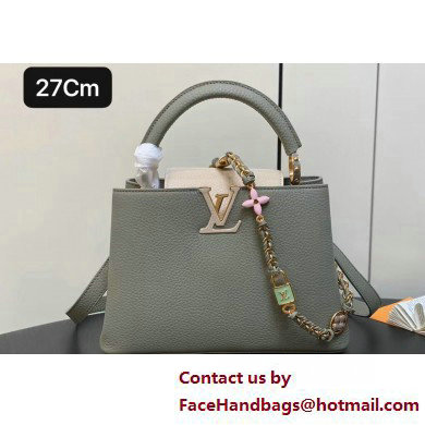 Louis Vuitton Lovelock chain Taurillon leather Capucines BB Bag M23950 Dusty Green 2025