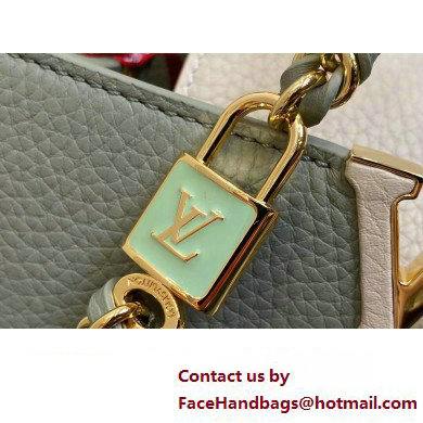 Louis Vuitton Lovelock chain Taurillon leather Capucines BB Bag M23950 Dusty Green 2025