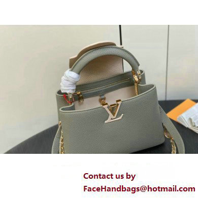 Louis Vuitton Lovelock chain Taurillon leather Capucines BB Bag M23950 Dusty Green 2025