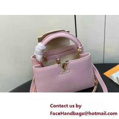 Louis Vuitton Lovelock chain Taurillon leather Capucines BB Bag M23950 Pink 2025