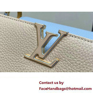 Louis Vuitton Lovelock chain Taurillon leather Capucines MM Bag Creamy 2025