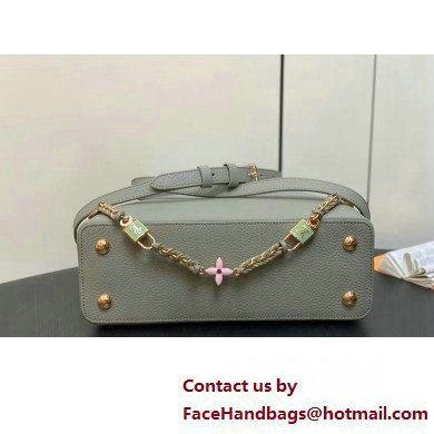 Louis Vuitton Lovelock chain Taurillon leather Capucines MM Bag Dusty Green 2025