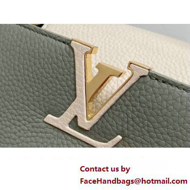 Louis Vuitton Lovelock chain Taurillon leather Capucines MM Bag Dusty Green 2025