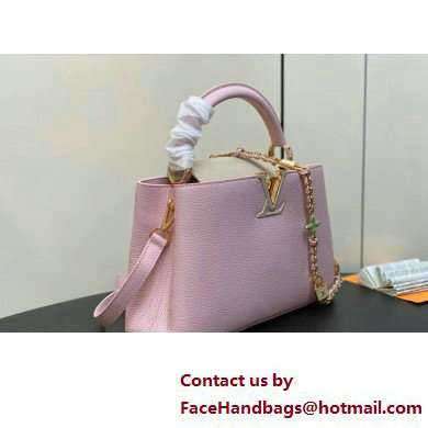 Louis Vuitton Lovelock chain Taurillon leather Capucines MM Bag Pink 2025