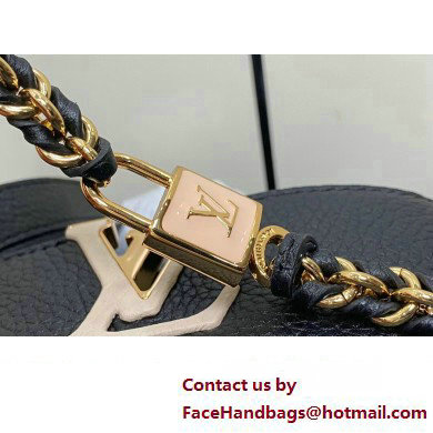 Louis Vuitton Lovelock chain Taurillon leather Capucines Mini Bag M23951 Black 2025