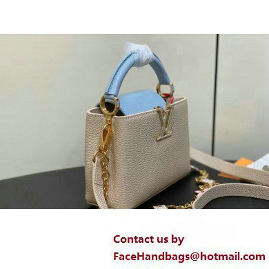 Louis Vuitton Lovelock chain Taurillon leather Capucines Mini Bag M23951 Creamy 2025