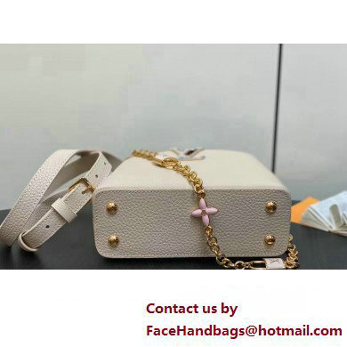 Louis Vuitton Lovelock chain Taurillon leather Capucines Mini Bag M23951 Creamy 2025