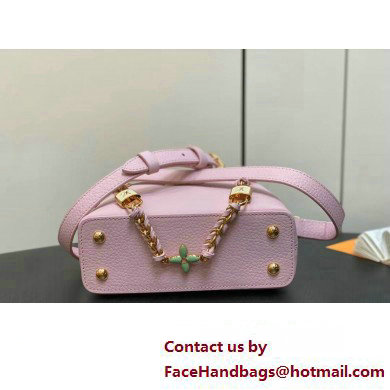 Louis Vuitton Lovelock chain Taurillon leather Capucines Mini Bag M23951 Pink 2025