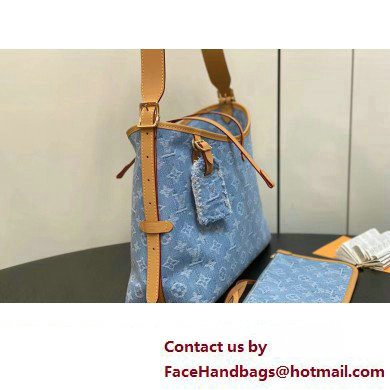 Louis Vuitton Monogram Denim CarryAll PM Bag M11462 Sky Blue 2025