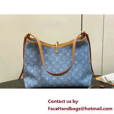 Louis Vuitton Monogram Denim CarryAll PM Bag M11462 Sky Blue 2025