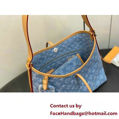 Louis Vuitton Monogram Denim CarryAll PM Bag M11462 Sky Blue 2025