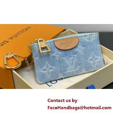 Louis Vuitton Monogram Denim Key Pouch M82961 LV By The Pool Sky Blue 2025