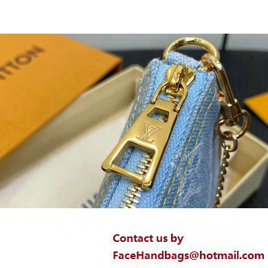 Louis Vuitton Monogram Denim Mini Pochette Accessoires Bag M82960 LV By The Pool Sky Blue 2025