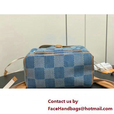 Louis Vuitton Monogram Denim Montsouris Backpack Bag New LV Remix N40708 Blue 2025