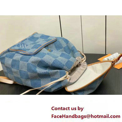 Louis Vuitton Monogram Denim Montsouris Backpack Bag New LV Remix N40708 Blue 2025