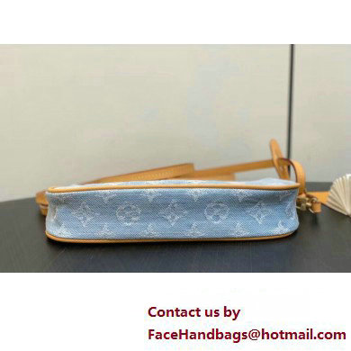 Louis Vuitton Monogram Denim Pochette Accessoires Mila Bag M82962 LV By The Pool Sky Blue 2025