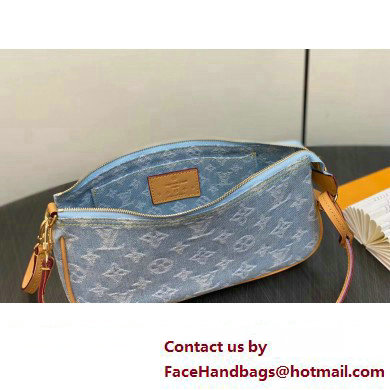 Louis Vuitton Monogram Denim Pochette Accessoires Mila Bag M82962 LV By The Pool Sky Blue 2025