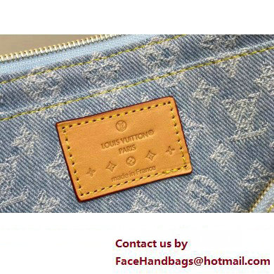 Louis Vuitton Monogram Denim Pochette Accessoires Mila Bag M82962 LV By The Pool Sky Blue 2025