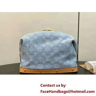 Louis Vuitton Monogram Denim Pochette Cosmetique GM Bag M24317 LV By The Pool Sky Blue 2025