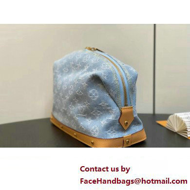 Louis Vuitton Monogram Denim Pochette Cosmetique GM Bag M24317 LV By The Pool Sky Blue 2025