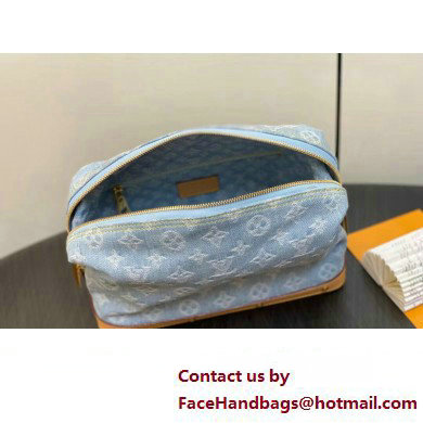 Louis Vuitton Monogram Denim Pochette Cosmetique GM Bag M24317 LV By The Pool Sky Blue 2025