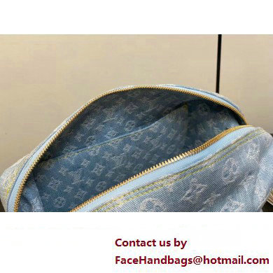 Louis Vuitton Monogram Denim Pochette Cosmetique GM Bag M24317 LV By The Pool Sky Blue 2025