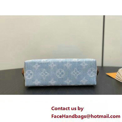 Louis Vuitton Monogram Denim Pochette Cosmetique PM Bag M83616 LV By The Pool Sky Blue 2025