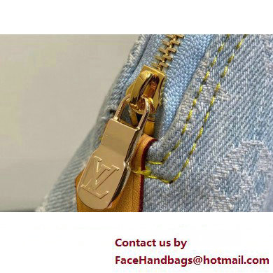 Louis Vuitton Monogram Denim Pochette Cosmetique PM Bag M83616 LV By The Pool Sky Blue 2025