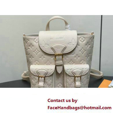 Louis Vuitton Monogram Empreinte leather Backup Backpack Bag M47106 Cream 2025 - Click Image to Close