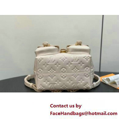 Louis Vuitton Monogram Empreinte leather Backup Backpack Bag M47106 Cream 2025