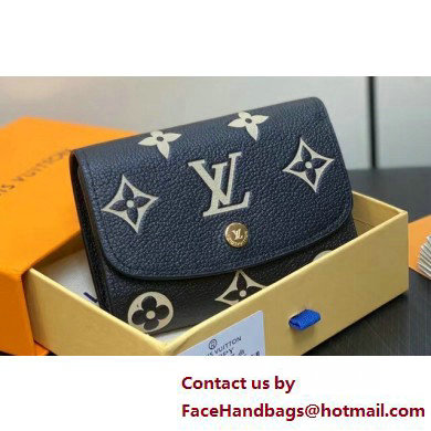 Louis Vuitton Monogram Empreinte leather Emilie Wallet M60688 Black 2025 - Click Image to Close